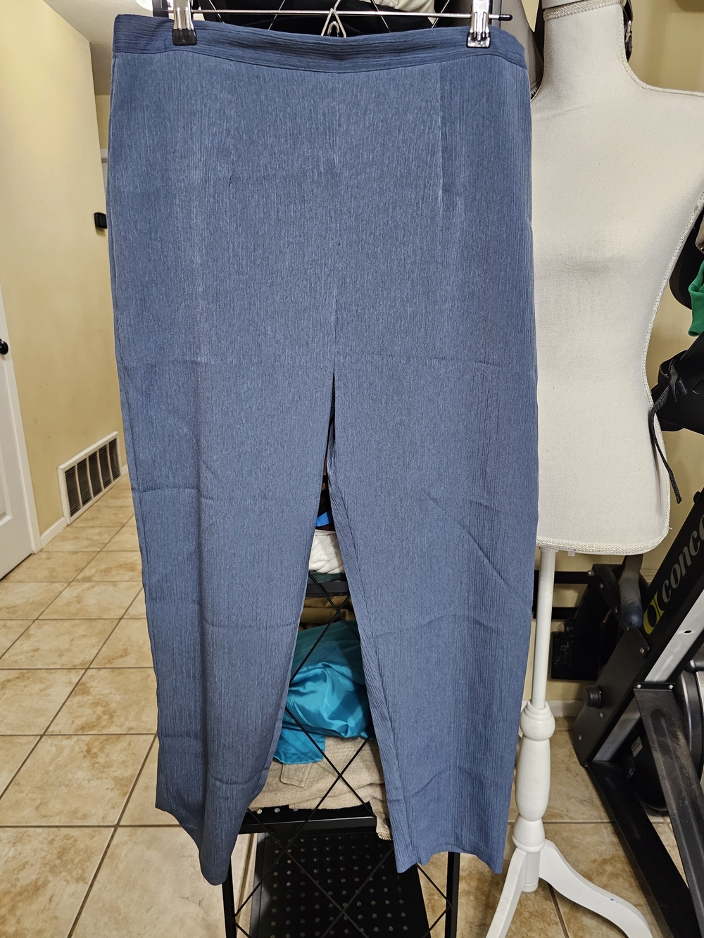 Classic Women's Crepe Pants in Steel Blue